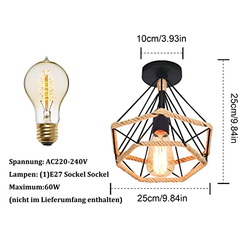 RibasuBB Lampada da cucina a soffitto, 25 cm