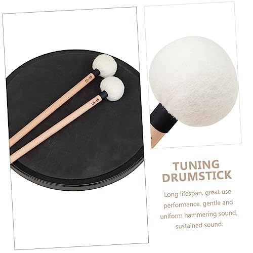 2 baquetas para batería con mango de madera y punta de fieltro, para práctica y percusión miniatura 7