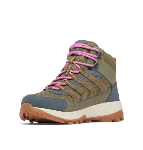 Columbia Women's Strata Trail Mid Waterproof, Stone Green/Sunstone, 9.5 Wide