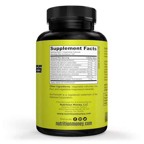 Image of NutritionMoney Electrolyte Premium Hydration Supplement - Sugar Free, Zero Carbs, Non-GMO, Zero Calories, Keto-Friendly, Supports Carnivore Diet, Optimal Rehydration Electrolytes Capsules - 100 Count