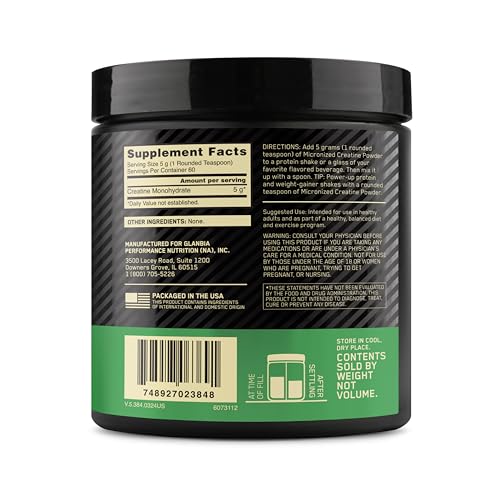Optimum Nutrition Creatina Micronizada Monohidrato en Polvo, Sin Sabor, 60 Porciones, 300 Gramos (El Embalaje Puede Variar)