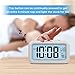 Peakeep Night Light Digital Alarm Clock Battery Operated with Indoor Temperature, Desk Small Clock (White)