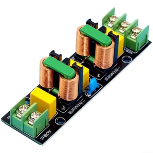 Minhe EMI-Filter Module for AC 110-250V Power Supply, 2A-18A Rated Current, EMC Anti-Interference Noise Filter with X2 Y2 Capacitors, Compatible with Industrial Automation Equipment(10A)