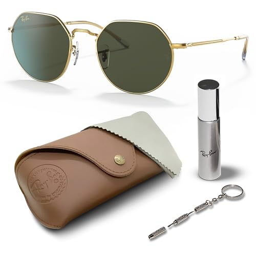 Ray-Ban RB3565 Jack Square-Round Shape Sunglasses with Official E...