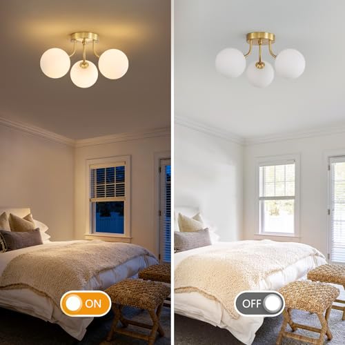 Mid Century Modern Sputnik Light: 3 Lights Semi Flush Mount Ceiling Light by FLIOPIO - Used condition - Image 3