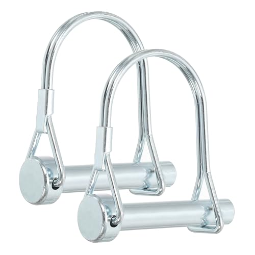 PATIKIL 2pz Perno di Bloccaggio per Albero 8x45mm Perno Accoppiamento Rimorchio Perni di Sicurezza a Filo Pto Rotondo per Camion Rimorchi Falciatrici Trattori Barche