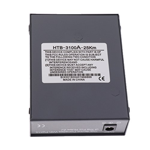 Homyl Um Par Conversor óptico De Fibra HTB - 3100AB 10 / 100Mbps único Modo 25KM RJ45