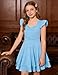 ALISISTER Girls Dresses Size 12 14 Light Blue Cute Dresses for Girl Formal Girls Fashion Ruffle Tiered Ruched Spring Casual Summer Dress Size 11 Flowy Sleeveless Big Kids Party Mini Sundress 13t 14t