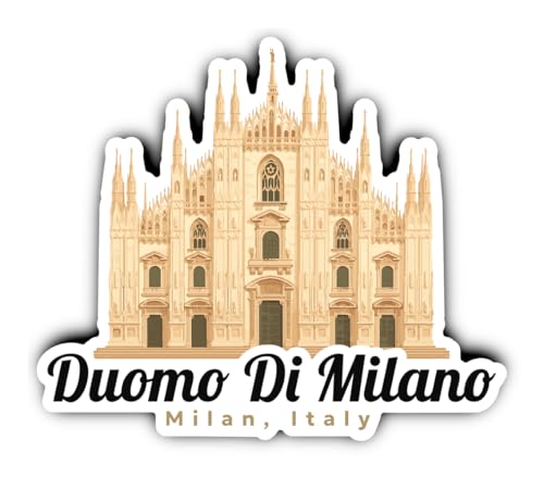 Pegatinas de 300 mm, 1 unidad, 300 mm, 1 unidad, Duomo di Milano, Milan Italy, ciudades gigantes, decoración de pared y vehículo