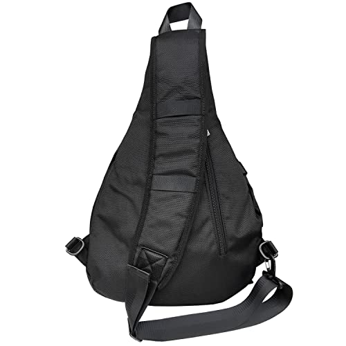 Large Sling Bag Backpack Pack 13" 14" Laptop Bag Satchel Festival Travel Black3