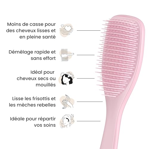 Tangle Teezer Ultimate Detangler Brosse à Cheveux Démêlante pour Cheveux Secs et Mouillés, Picots à 2 Niveaux, Réduit la Casse et Élimine les Nœuds, Tous Types de Cheveux, Rose Millennial – vue 5