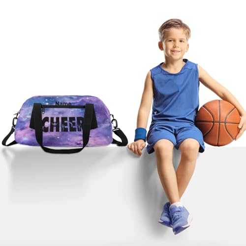 Personalized Cheerleading Dance Bags Customized Name Kids Duffle Bags Starry Sky Sports Bags Small Travel Bags2