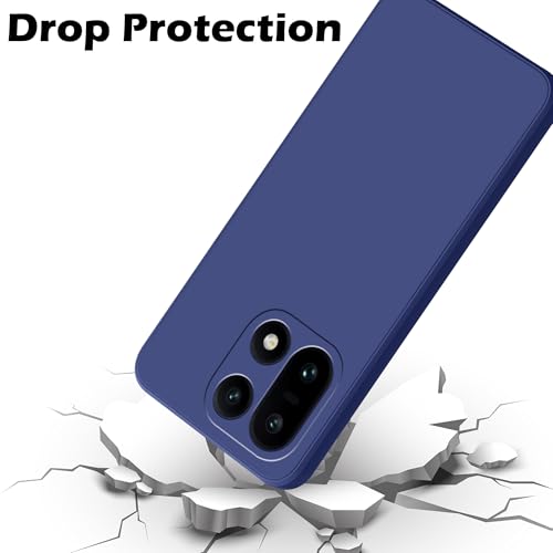 Image of amazon basics Back Cover for OnePlus 15 5G | Ultra Slim Soft Rubberised Case | Matte Silicone Flexible Mobile Case | Camera Protection - Blue