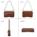 KKXIU Shoulder Bag for Women Small Clutch Purses Cute Hobo Handbag Trendy Underarm Bag-Dark Brown