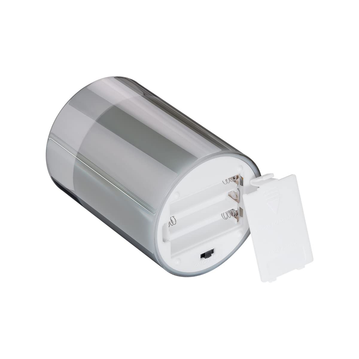 goobay 60372 Świeca LED z prawdziwego wosku w szkle 7 5 x 15 cm, szary