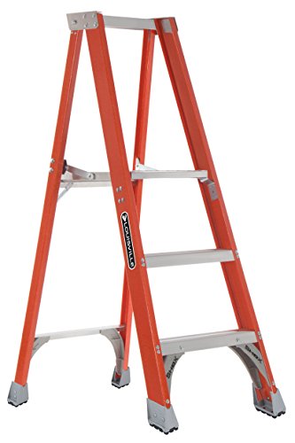 Louisville Ladder FP1403HD Fiberglass Platform Ladder, 3 Feet, 375 Pound Duty Rating