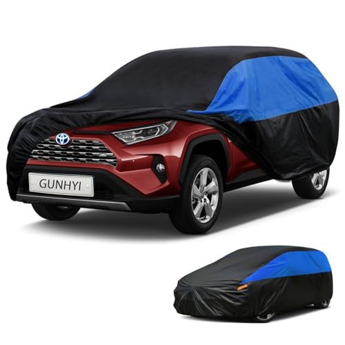 Image of GUNHYI Toyota Car Cover Custom Fit Toyota RAV4 /RAV4 Prime Waterproof All Weather, Lightweight Full Exterior Cover for Automobiles Outdoor Sun UV Rain Dust Snow Wind Protection.