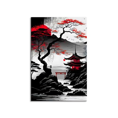 ?Be[WCNA[g {̎Ri ƐԂ̃|X^[ LoXG EH[A[gvg rO[Exbh[Ez[fRp ؘgt̊i? (40x60cmi16x24inj,A)