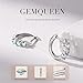 GEMQUEEN Moissanite Earrings Hoops : 18K White Gold Plated 925 Sterling Silver Earrings Hypoallergenic Small Huggie Hoop Earrings for Women Men Moissanite Jewelry Round Cut Rainbow Color VVS1 Clarity