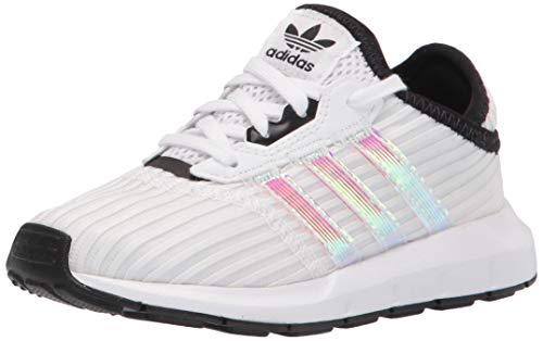 adidas Originals unisex child Swift Run X Sneaker, White Black, 5 Big Kid US