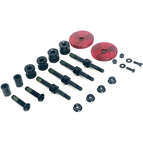 BLACK Heritage Detachable Docking Hardware Kit Harley Davidson Softail Classic With Saddlebags Quick Release Rear Passenger Sissy Bar Backrest 2003-2017 53931-03A Detachables Back Rest Saddle Bags Bag Cover