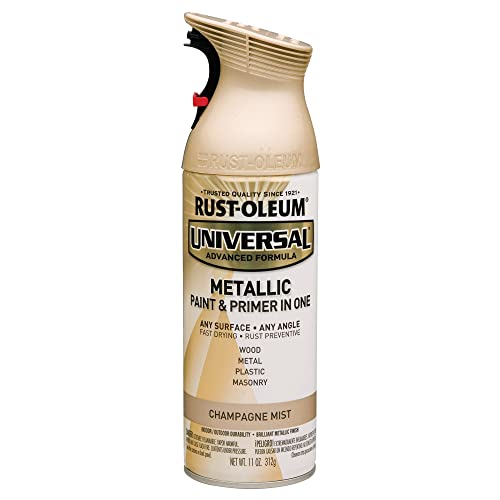 Image of Rust-Oleum 261415 Universal All Surface Metallic Mist Spray Paint, 11 oz, Champagne Mist