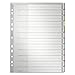 Produktbild Leitz Register für A4, Deckblatt aus Karton und 12 Trennblätter aus Kunststoff, Taben mit auswechselbaren Einsteckschildchen, Extra Überbreite, Grau, 12730000