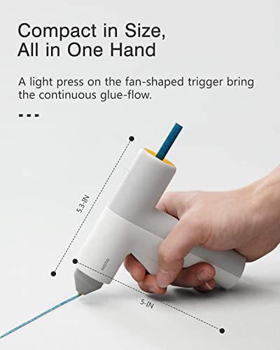 Hoto Cordless Hot Glue Gun, Minimalist Style, 30S Heating Fast, Smart-Power-Off, Compact Size, Usb-C Rechargeable, Intelligent Temperature Control, 10 Glue Sticks For Crafts, Diy Arts, Home Repairs #TOP4