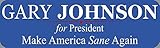 HZ Graphics Magnet Gary Johnson 2016 Make America Sane Again Vinyl Magnetic Car Bumper Magnet Sticker 5'