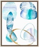 Amanti Art Framed Canvas Wall Art 20x16 Stacking Rocks III by Melissa Wang, Framed Wall Art Canvas, Abstract Artwork, Traditional Decor, Small Poster Painting for Living Room, Bedroom, Bathroom,