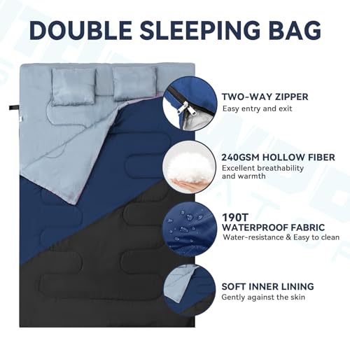 Carpa para 2 Personas con Bolsa de Dormir Doble miniatura 7