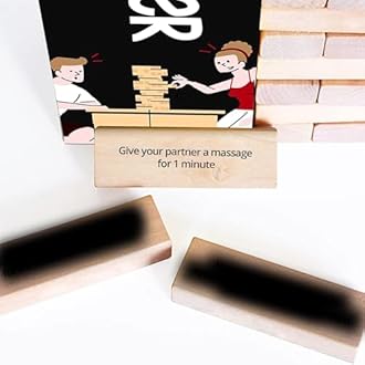 NWTY Tower Questions Game - 54 Fun Conversation Starters - Commands for Game Nights, Date Nights, & to Deepen Connections - A Spin on Fun Classic Games Like Tumbling Wooden Block Tower Games