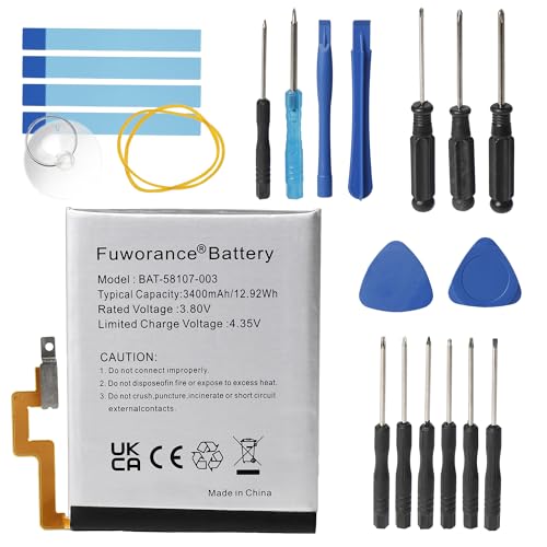 Fuworance 3400mAh 3.80V BAT-58107-003 Batterie Compatible avec Blackberry Windermere, Passport 4G, SQW100-1, SQW100-3, Q30 Téléphone Mobile Intelligent...