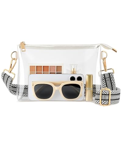 Image of Clear Purse for Women - Stadium Approved Crossbody Bag, Small Stadium Bag for Concerts & Sports Events