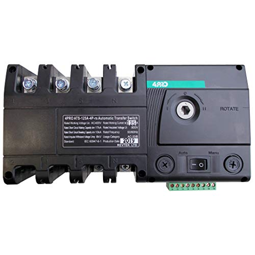 4PRO ATS-125A-4P-rs, 50/60Hz Automatic Changeover Transfer Switch