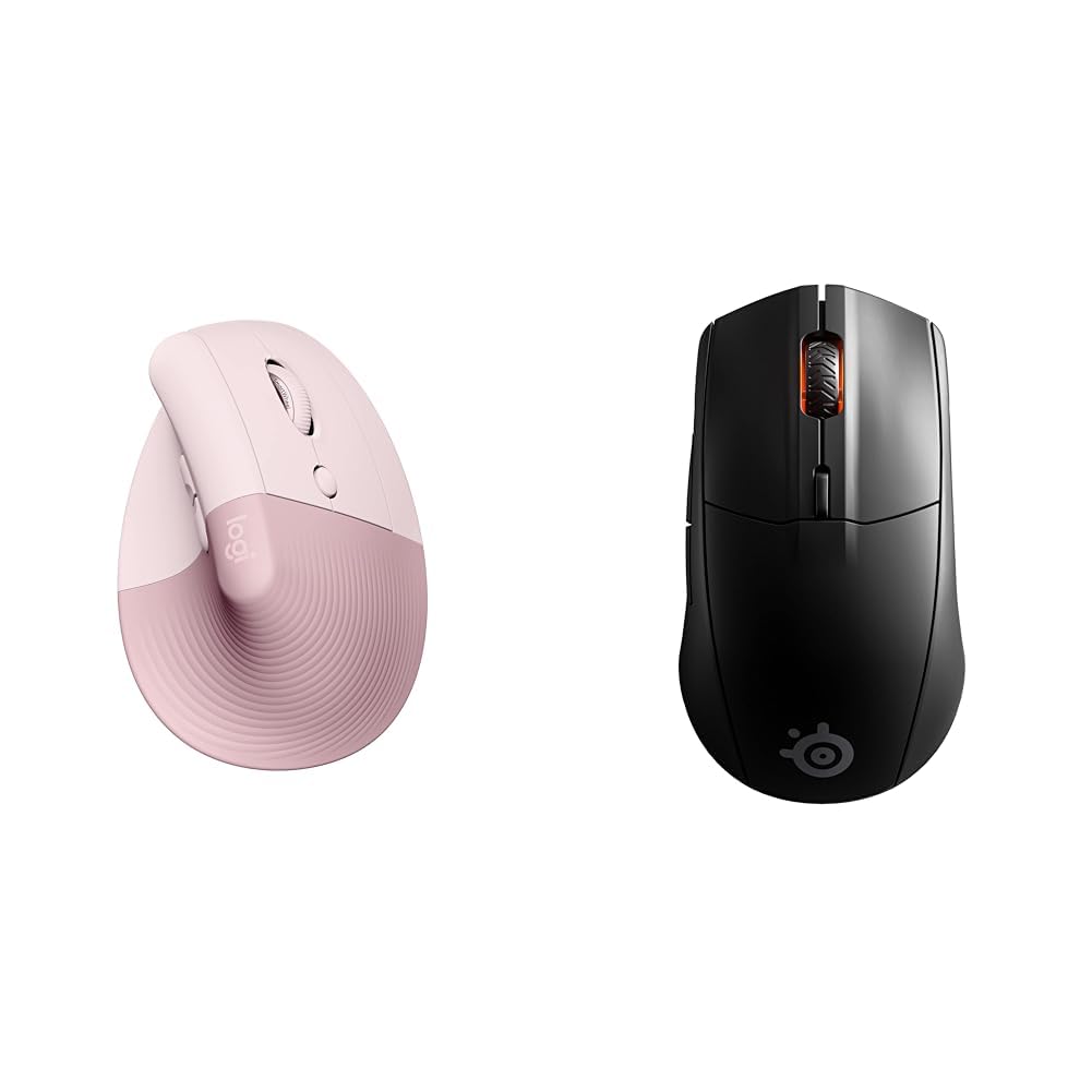 Logitech Lift Vertical, Ergonomiczna, & SteelSeries Rival 3 Wireless Mysz do gier