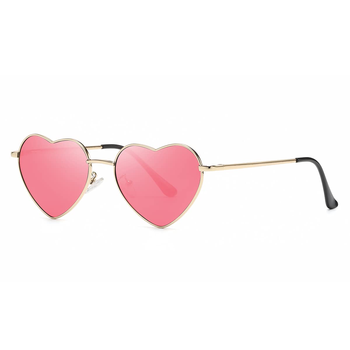 D Lolylad Polarized Heart Sunglasses for Women Cute Heart Shaped Sunglasses,Fashion Lovely Style UV400 Protection Lens