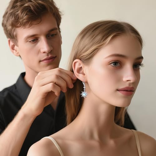 Earrings for Women 925 Sterling Silver Gemstone Dangle Earrings Jewelry Gifts 6