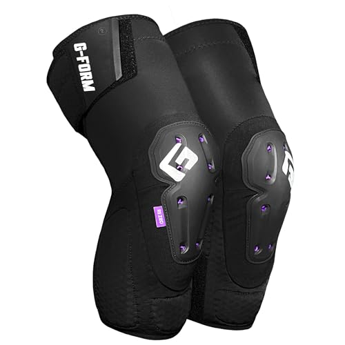 G-Form Mesa Knee Guards - Breathable Knee Guards for Cycling & Biking - Knee Protection Pads for Sports Equipment - Flexible Knee Sleeve Guards for Athletes - Black, Adult Small
