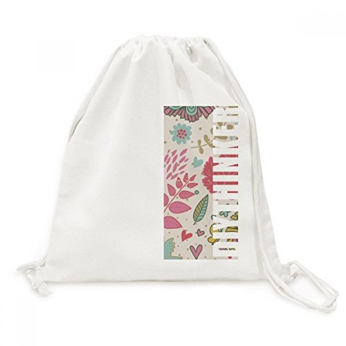 Sacs à dos cordon en toile peinte avec fleurs colorées de DIYthinker pour voyage et loisirs