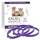 4 Stück Katzen-Anti-Stress-Halsband, lila Anti-Angst-Halsband mit natürlichen Pheromonen mit einstellbarer Größe, Halsbänder zur Linderung von Angstzuständen, hält 30 Tage, für kleine und große Katzen