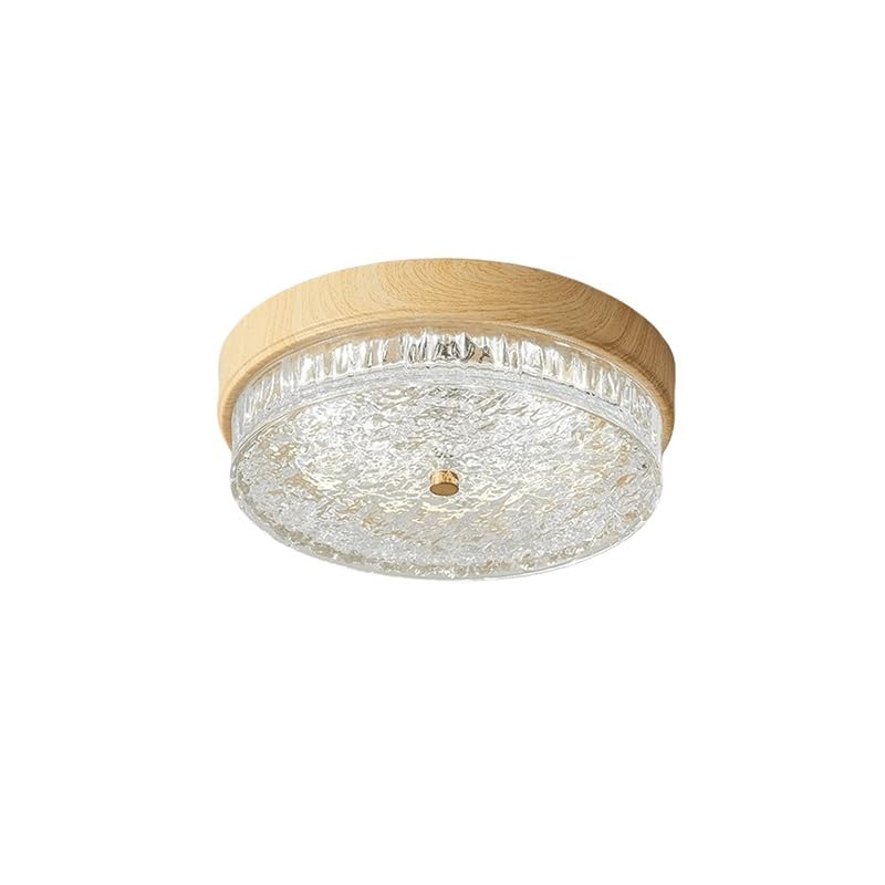 Plafonnier en verre rétro rond LED au design raffiné pour salon et bureau