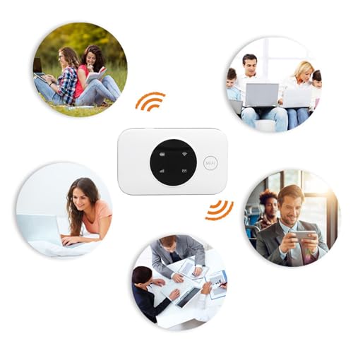 Image of Generic 4G Portable WiFi Router 10 Device Support 300Mbps Mobile WiFi Hotspot for Outdoor Camping, Pocket Travel Router with 3000MAh Battery for Smart TVs, Computers, Black