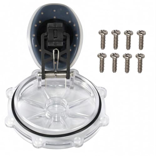 Aquatonics Replacement 263042Z 2-Way Pool Check Valve Cover with Flapper Assembly for 263042 Compatible 2 Check Valve Kit (Not for FullFLOXF 263060/263077) Durable Transparent Pool Valve Cover