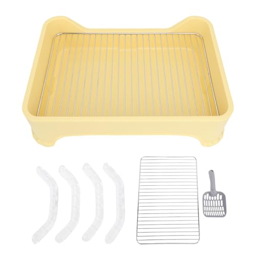 Depisuta Bandeja de Potty para Cães Internos, 18,9x12,9 Polegadas Plástico Plástico Pláth Pouco Com
