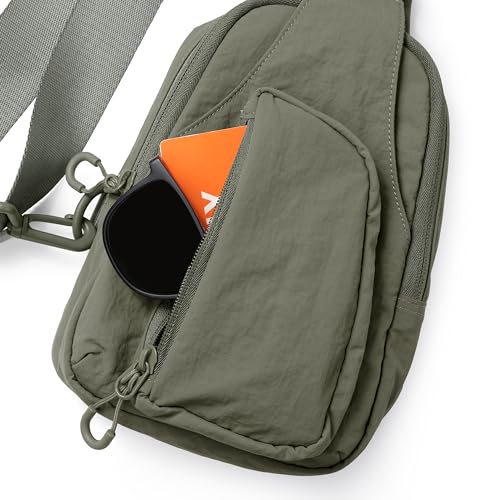 Image of ODODOS Sling Bag with Adjustable Straps Crossbody Chest Bag Lightweight Backpack for Casual Traveling Hiking