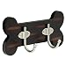 Franklin Brass FBDOGB-BSE-C Dog Bone Hook Rail, Black & Satin Nickel