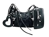 Geräumige Kapazität: Mit Reißverschluss innen und offenen Taschen bietet unsere Tasche reichlich Platz für alle Ihre täglichen Utensilien, einschließlich Handys, Brieftaschen, Karten und Lippenstifte.