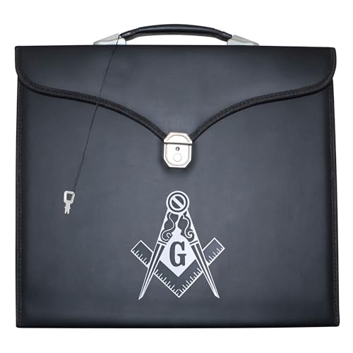 Image of Masonic Apron Case Leather Master Mason (Printed) MM, Provincial Size | Freemason Carrying Bags