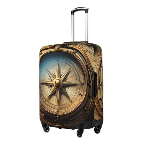 Vintage World Maps Elastic Travel Luggage Cover, Washable Spandex Suitcase Protector, Anti-Scratch Fits 18-32 Inch2